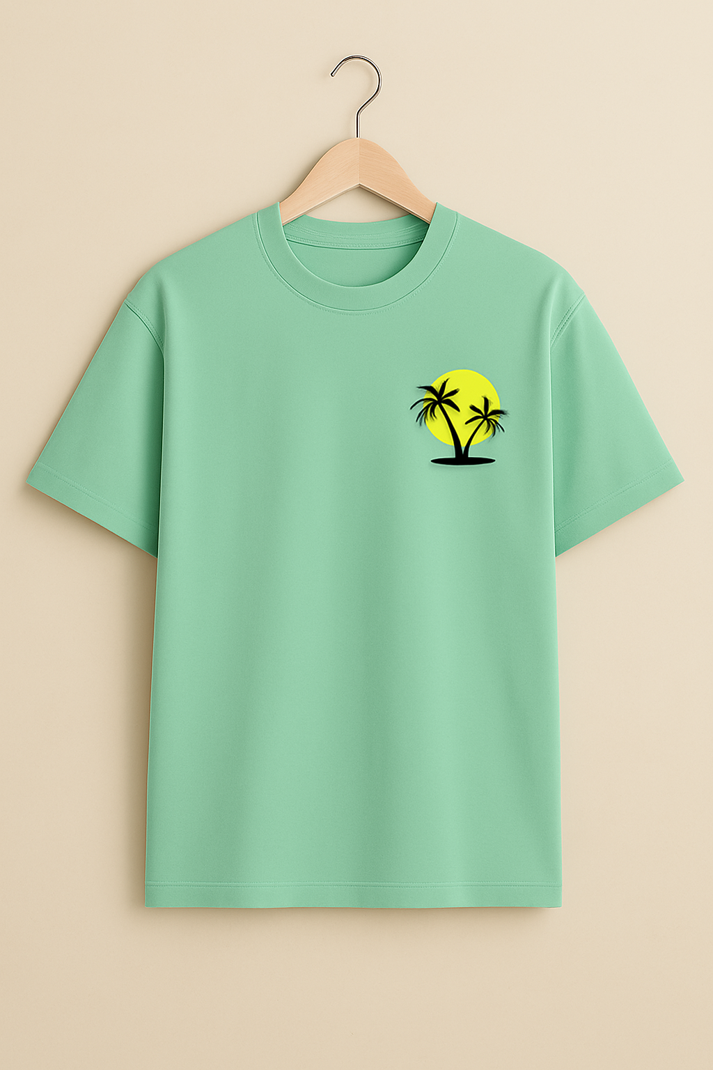 Palm Street Printed T-Shirt - PSTPTS1 - Mint Green