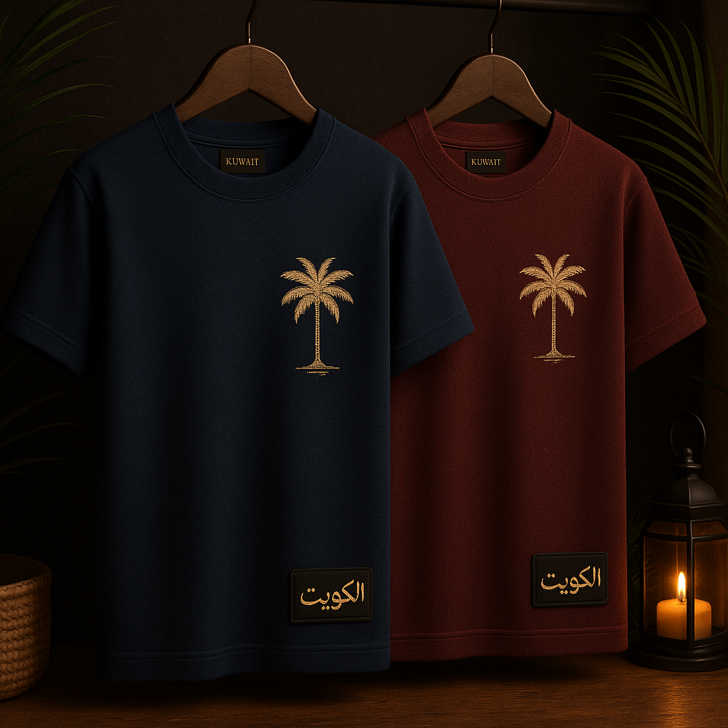 Palm Street Bundle of 2 Printed T-Shirts - PBUN2TSKU3 - Navy Blue Maroon