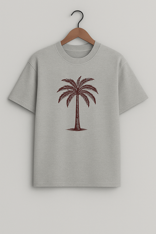 Palm Street Printed T-Shirt - PSTPTS9 - Grey