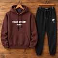 Palm Street Mens Printed Hoodie and Jogger Pants Printed Co Ord Set - PSPWCS3
