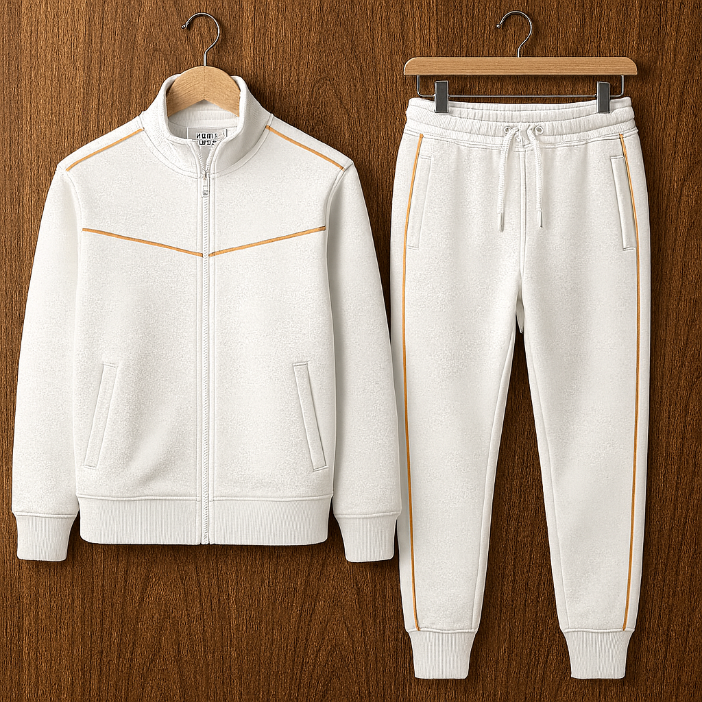 Mens Jacket and Pants Set FAMJAPNS30 - White