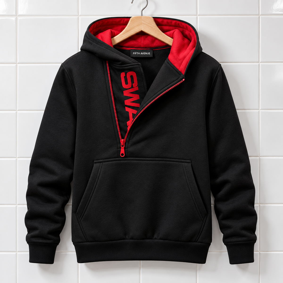 Fifth Avenue Fleece Contrast SWAG Print Hoodie