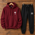 Palm Street Mens Printed Hoodie and Jogger Pants Printed Co Ord Set - PSPWCS2
